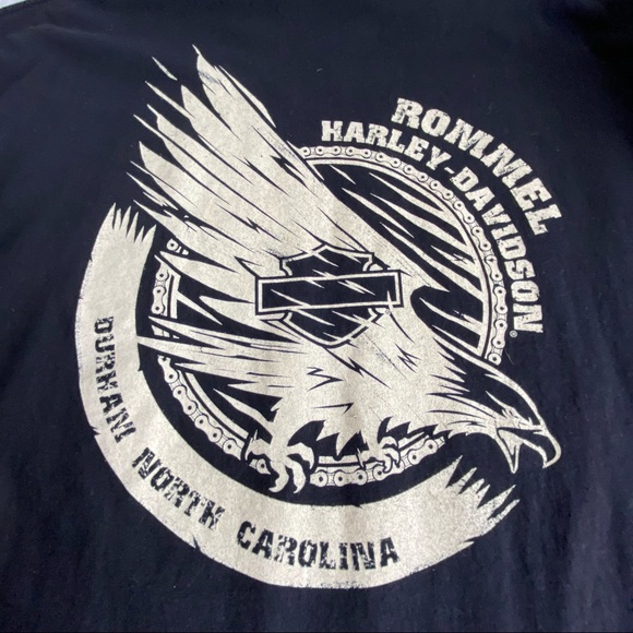 Genuine Harley Davidson American Classic Motorcycles Rummel Durham NC Tee Shirt - Picture 9 of 10